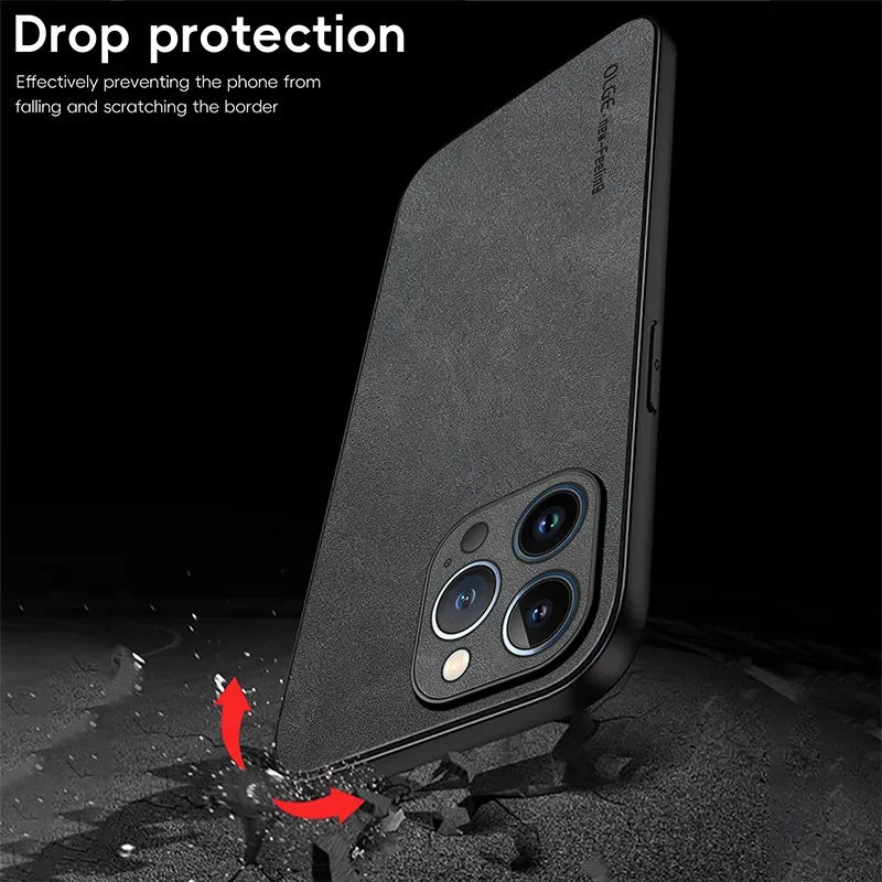 DIXSG Leather Phone Case For iPhone 11 12 13 14 15 16 17 Pro Max