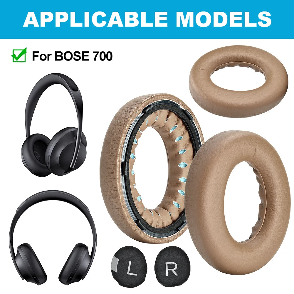 APWIKOGERE Protein Leather Memory Foam Ear Pads for Bose 700