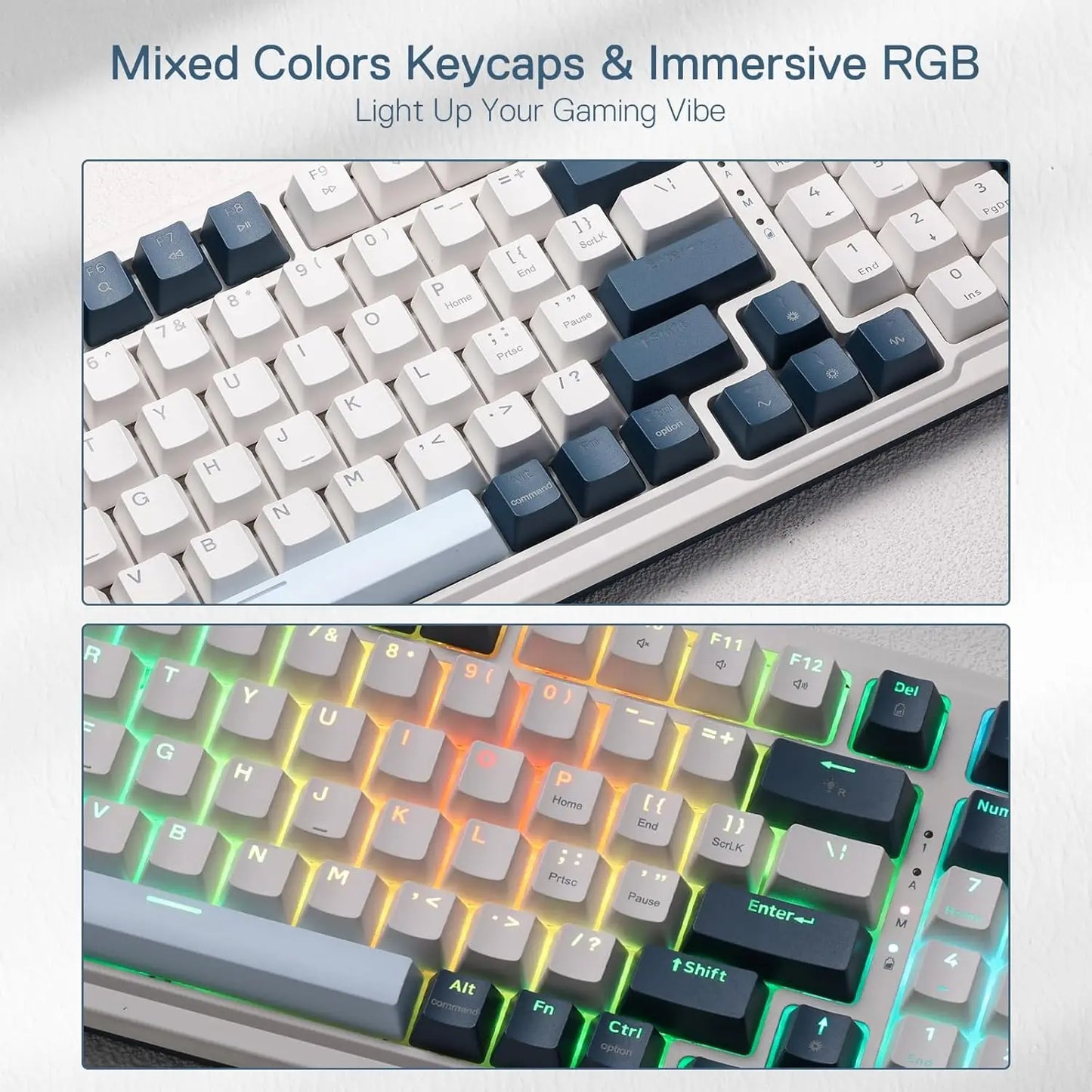 Redragon K686 Pro 98-Key 3-Mode Wireless Gasket RGB Mechanical Keyboard