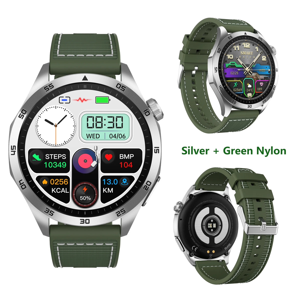 ECG Advanced Health Smart Watch Blood Oxygen Pressure Monitor