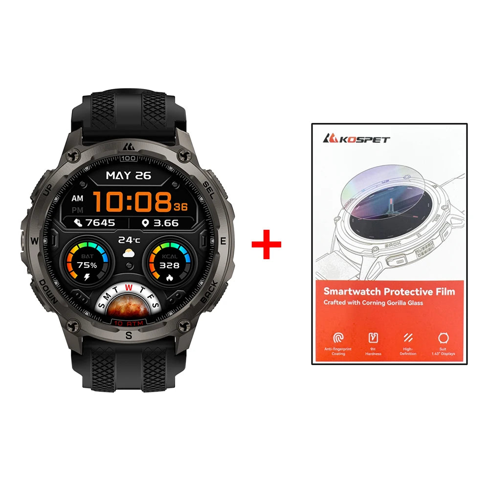 KOSPET Tank T4 Smart Watch with GPS and Offline Maps