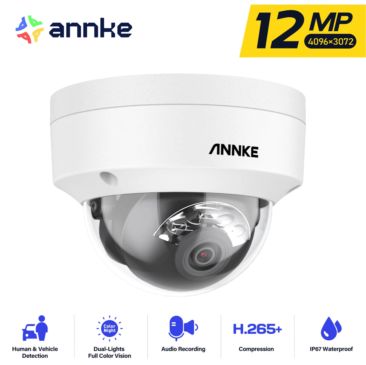 Annke 12MP Outdoor PoE Smart Dual Light Security Camera