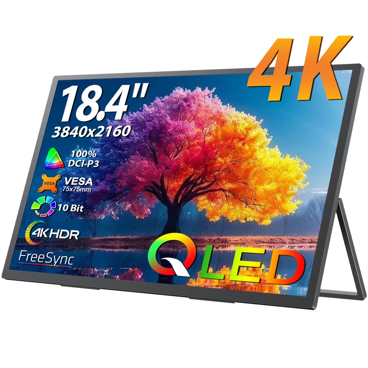 UPERFECT 4K QLED Portable Monitor For Laptop And Gaming