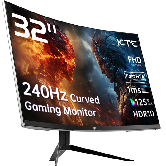 KTC 240Hz Curved Gaming Monitor HDR10 FreeSync HDMI DP USB