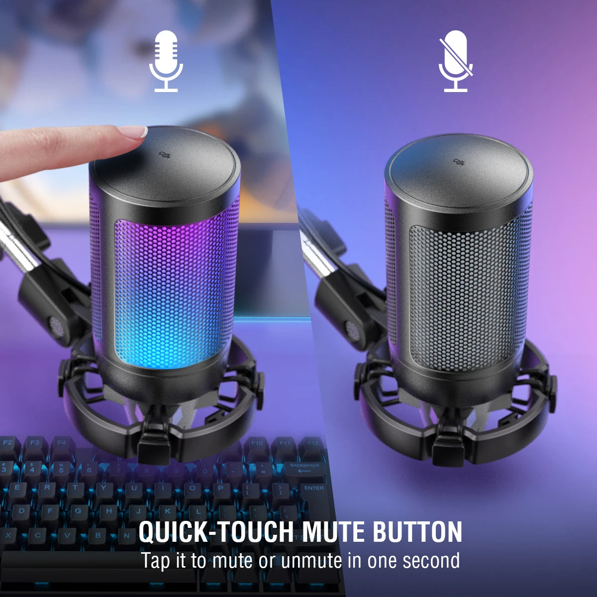 FIFINE USB Gaming Microphone Kit With Cardioid Condenser Mic