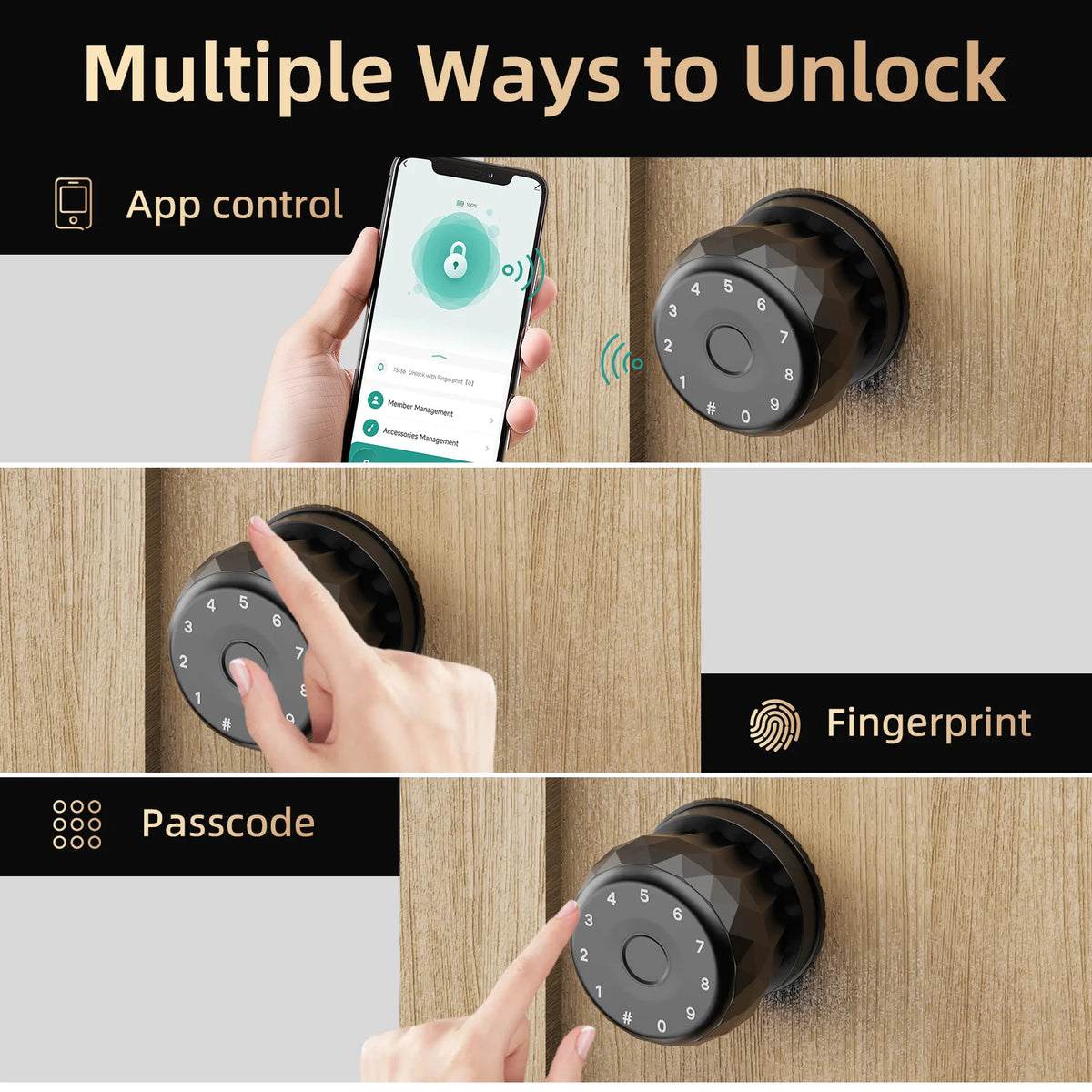 Viladepot Smart Fingerprint Lock With App Control For Interior Doors