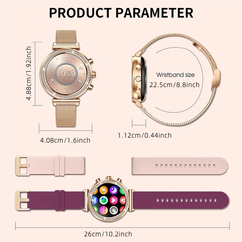 INNOFOVO Ladies Smartwatch Touch Screen With Calls And Messages