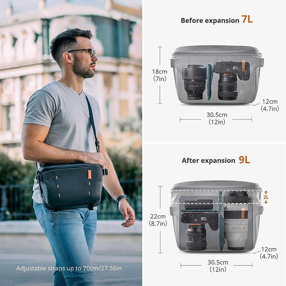 Pgtech OneMo Crossbody Camera Bag For Dslr Photography