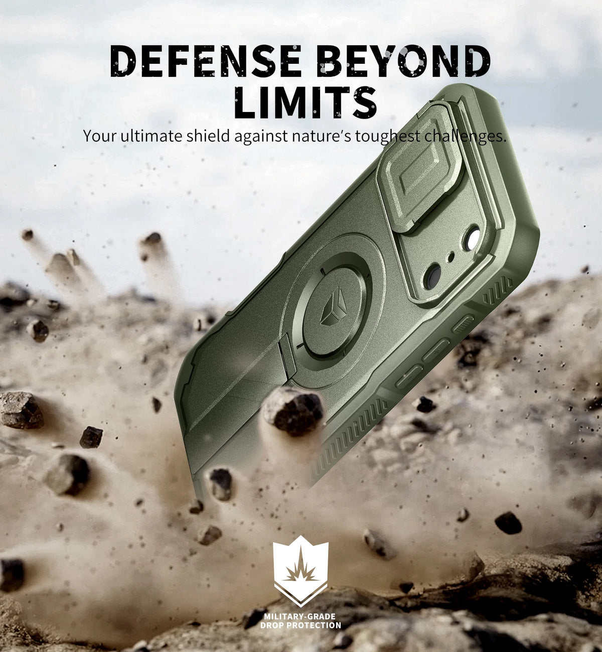 Dexnor Protective Case With Camera Cover And Kickstand For Phones