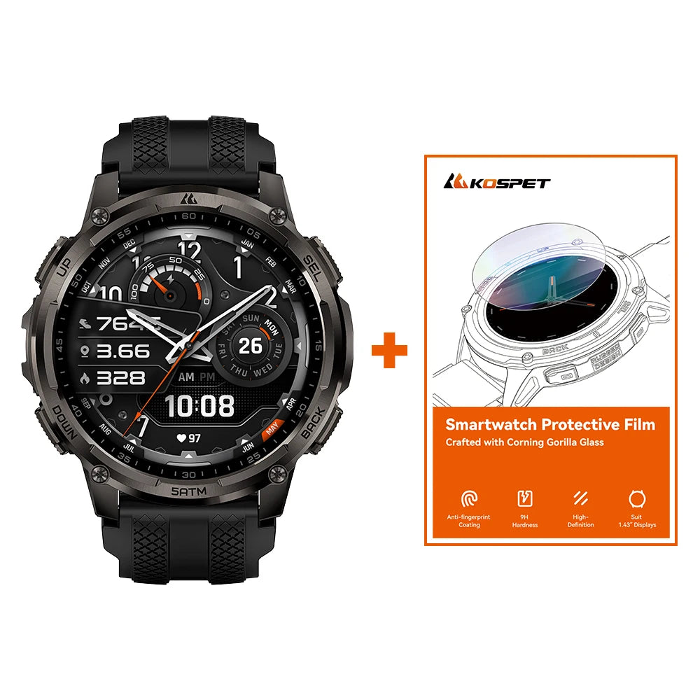 Kospet Tank T4C Rugged Smartwatch With Dual Band GPS Support