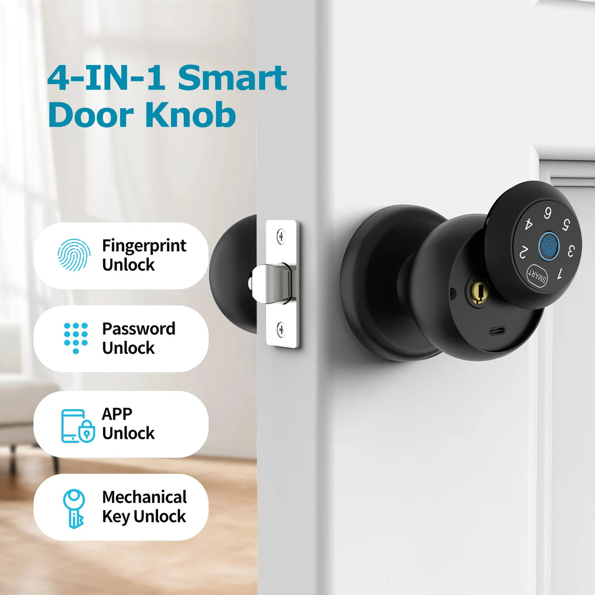 Viladepot Bluetooth Smart Fingerprint Lock With App Control