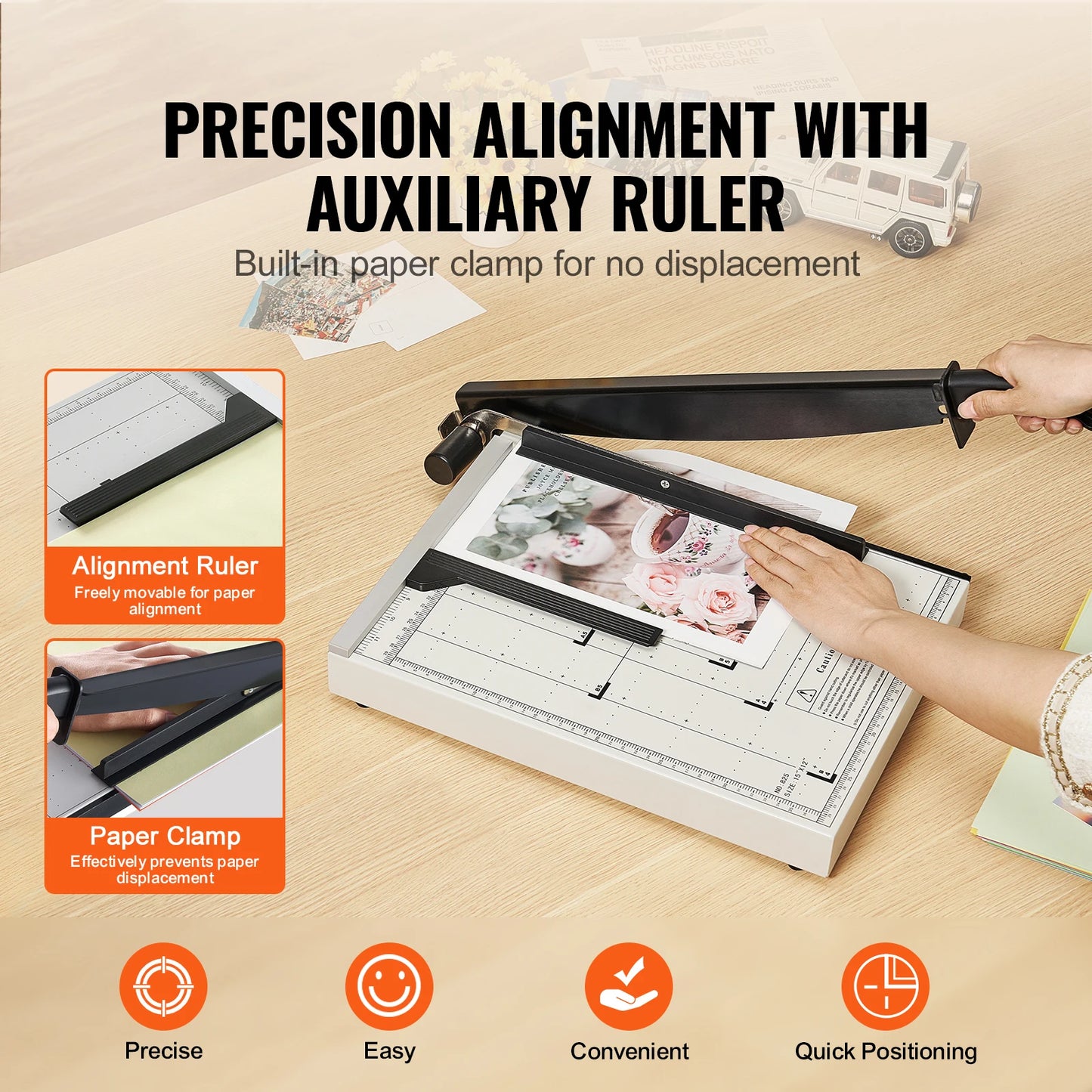 SucceBuy Paper Cutter Guillotine Trimmer For Home Office 16 Sheets