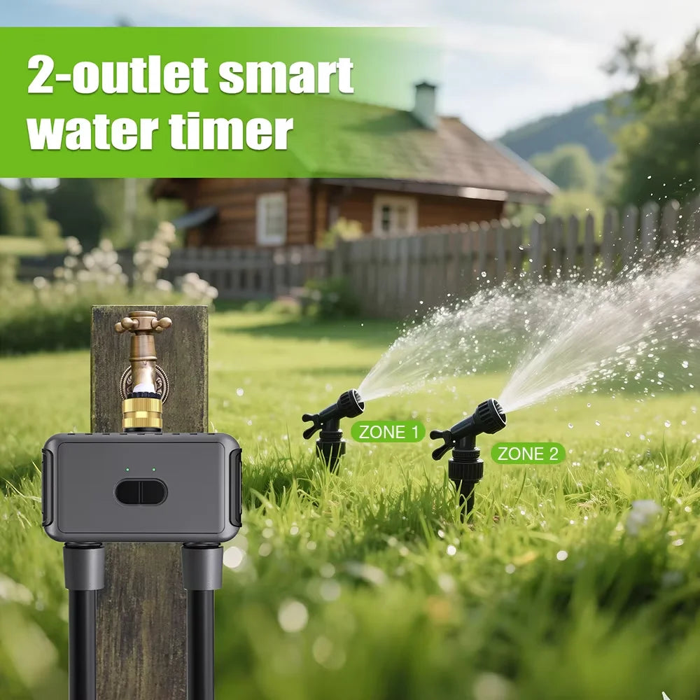 Insoma Dual Hose WiFi Automatic Water Timer For Garden Irrigation