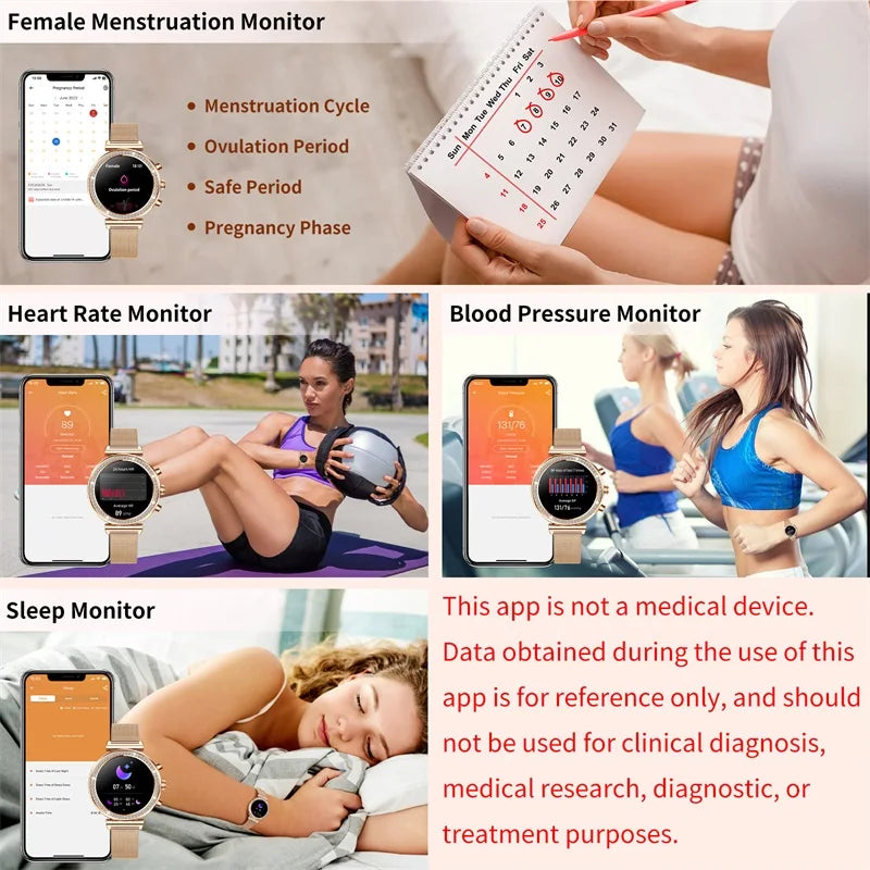 INNOFOVO Ladies Smartwatch Touch Screen With Calls And Messages