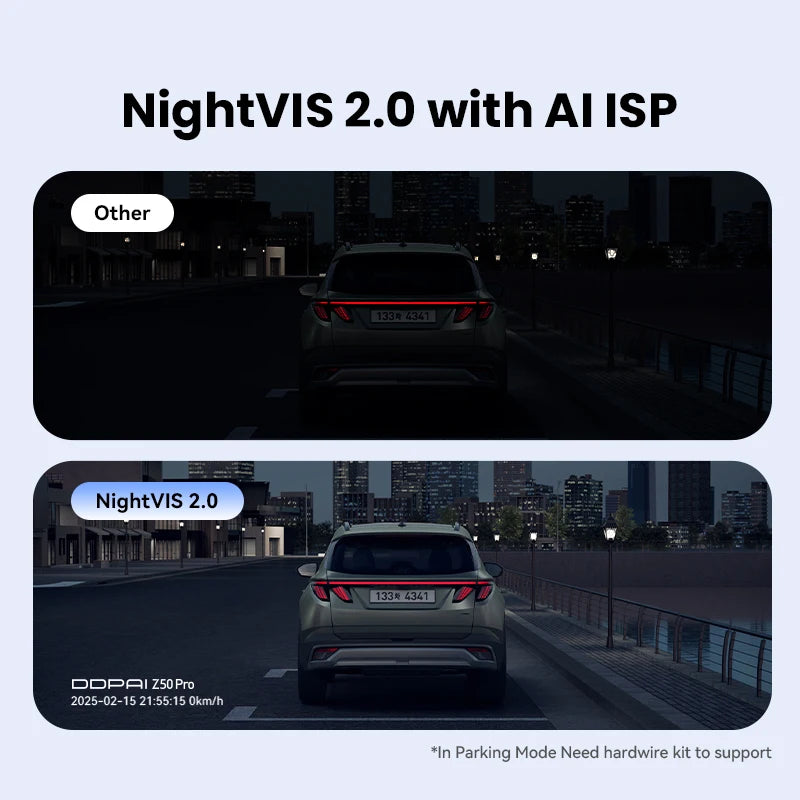 DDPAI Z50 Pro DashCam 4K FrontRear DVR GPS ADAS Plus