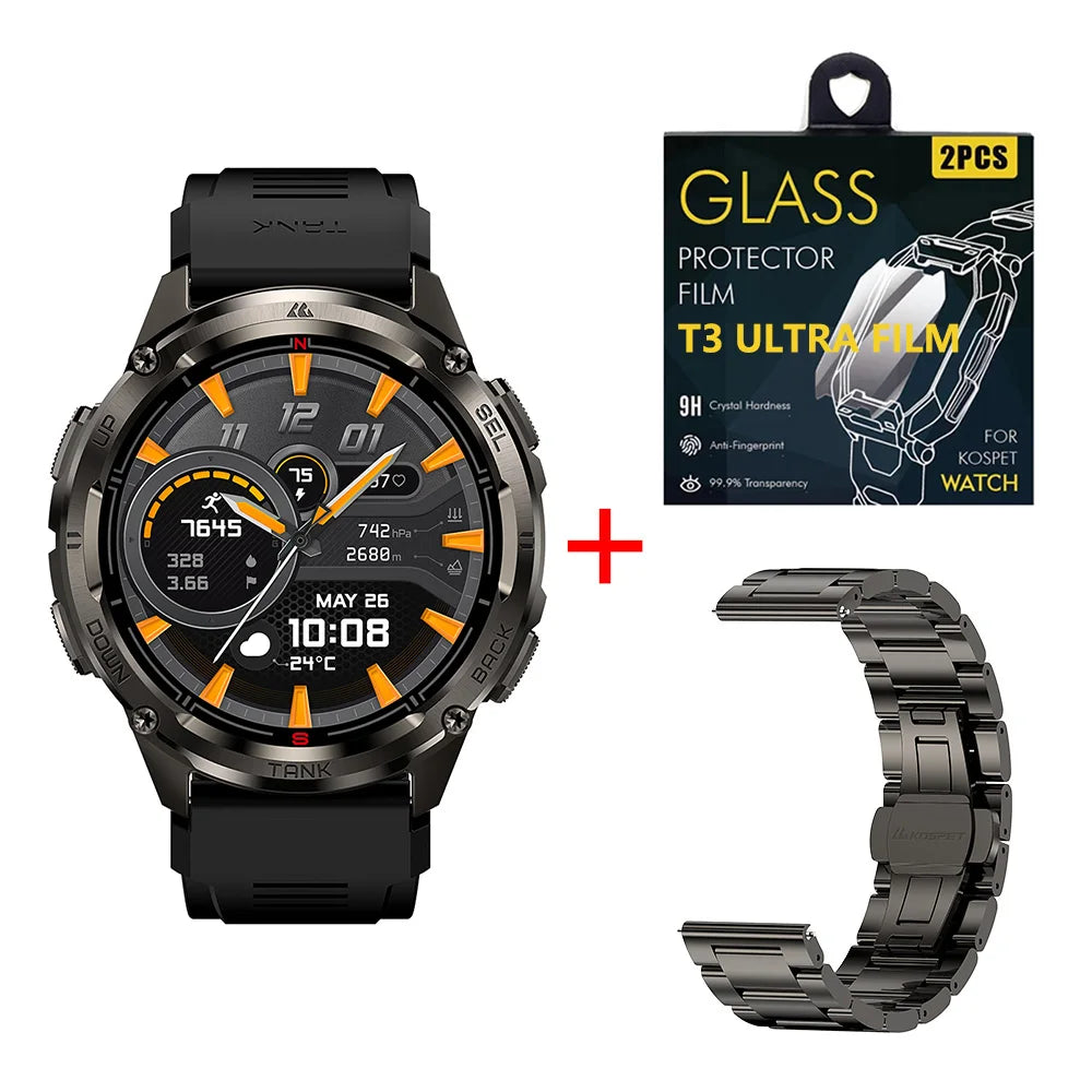 KOSPET Tank T3 Ultra 2 GPS Smartwatch With Compass Barometer