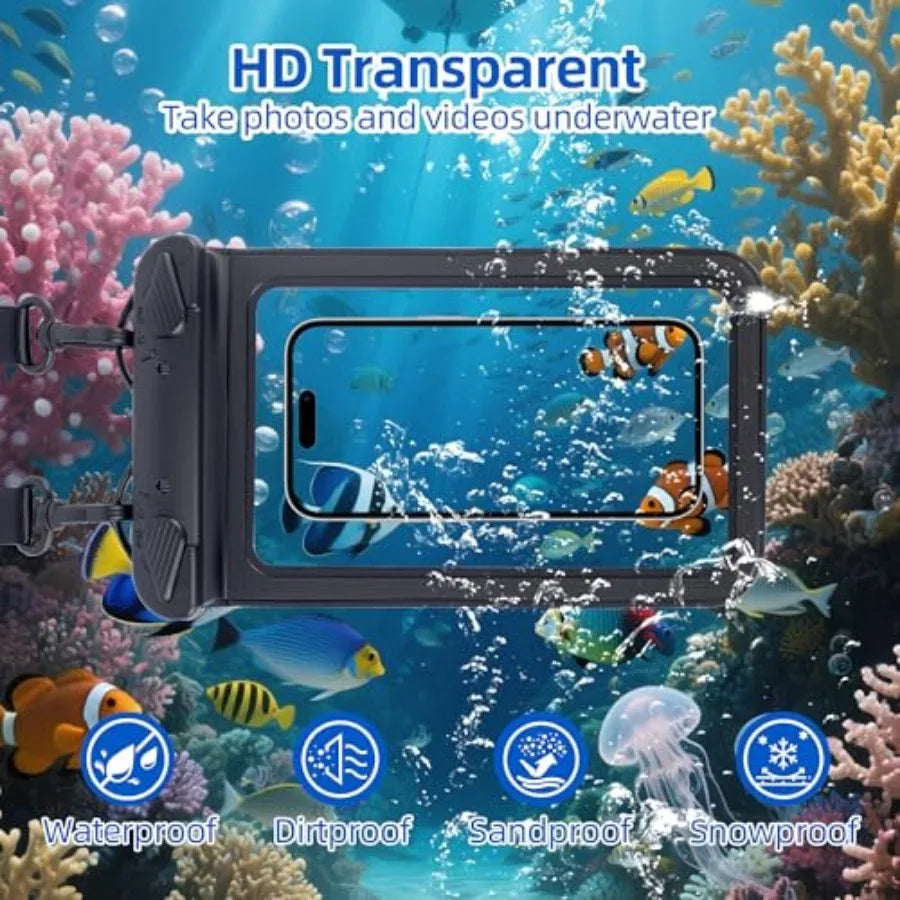 IPX8 Waterproof Phone Pouch With Sealed Lock And Secure Lanyard