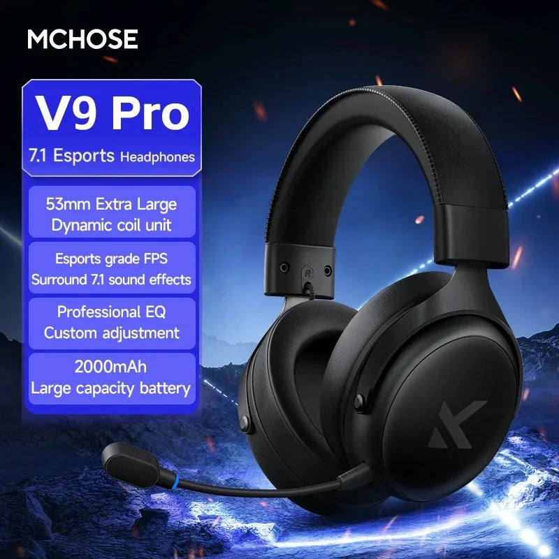 Mchose V9 Pro Wireless Gaming Headset With Noise Canceling Microphone