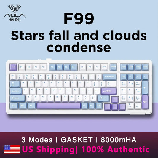 AULA F99 Wireless Mechanical Keyboard Tri Mode Hot Swappable
