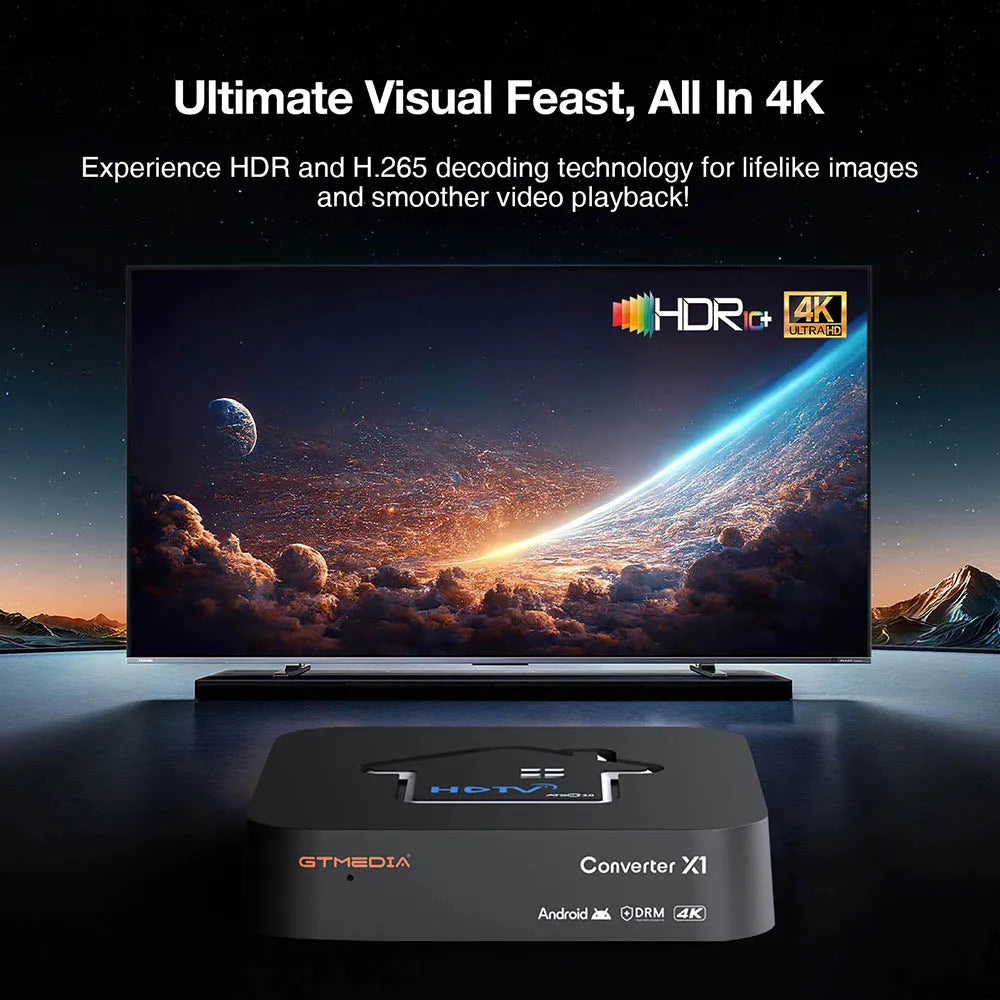 Gtmmedia X1 Atsc 3.0 4K Hdr Digital Tv Converter Box