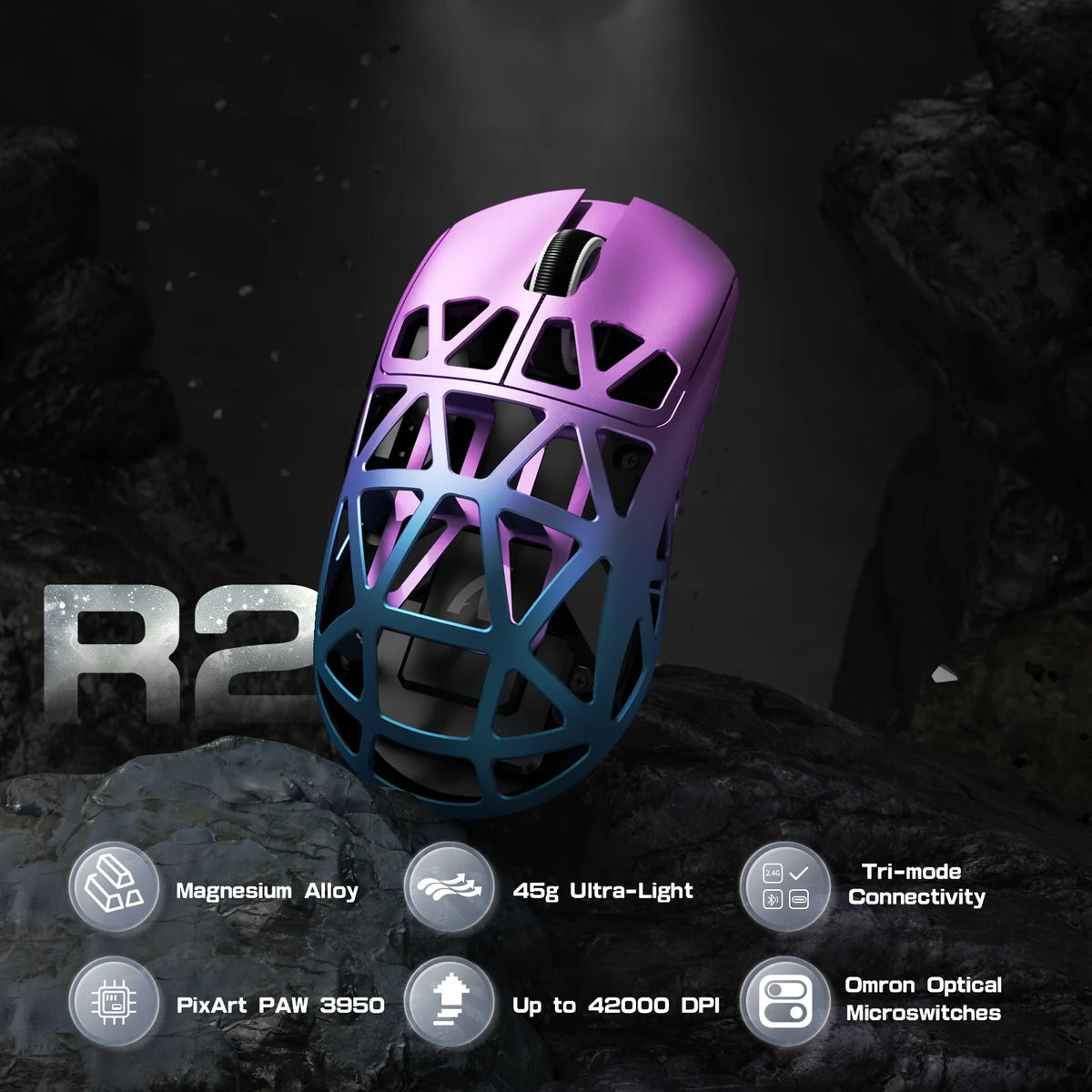 Attack Shark R2 Tri Mode Programmable Wireless Mouse