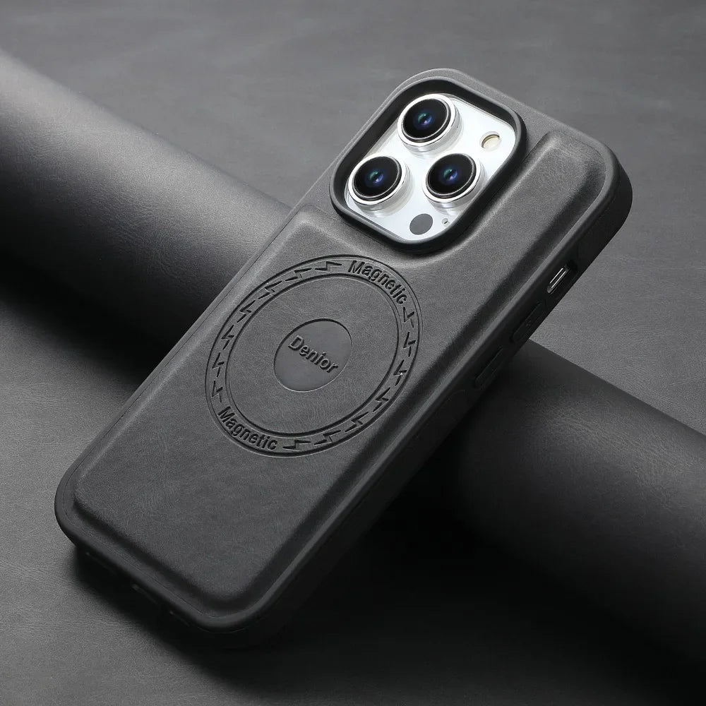 Licoers Magnetic Leather Case With Camera Protection For iPhone