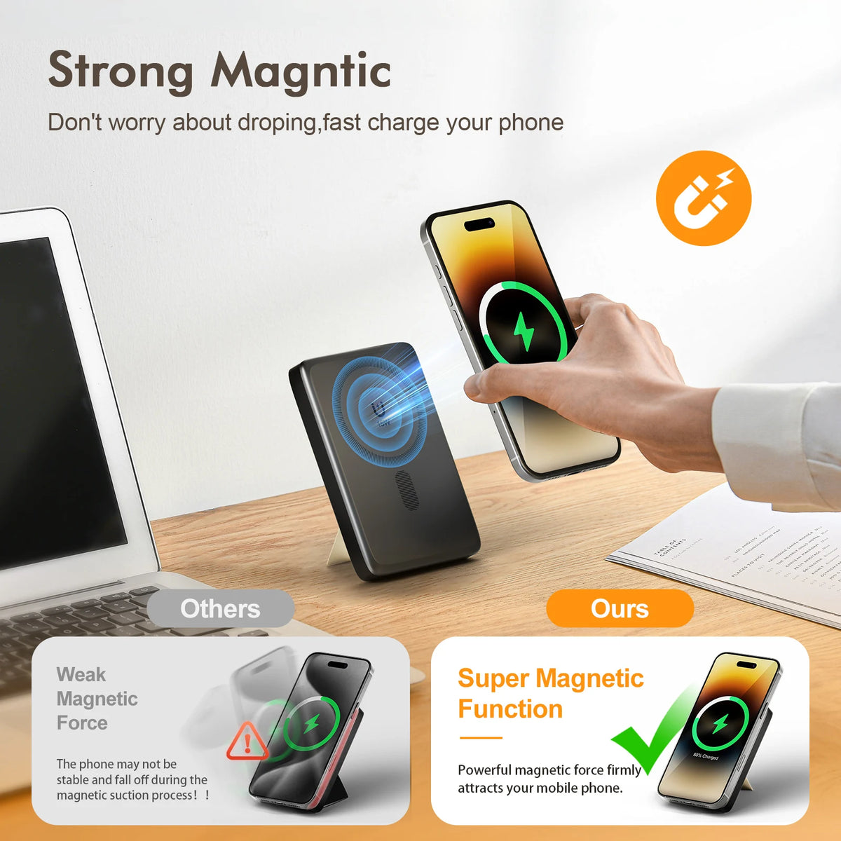 3 in 1 Foldable Qi Wireless Charger Stand For iPhone