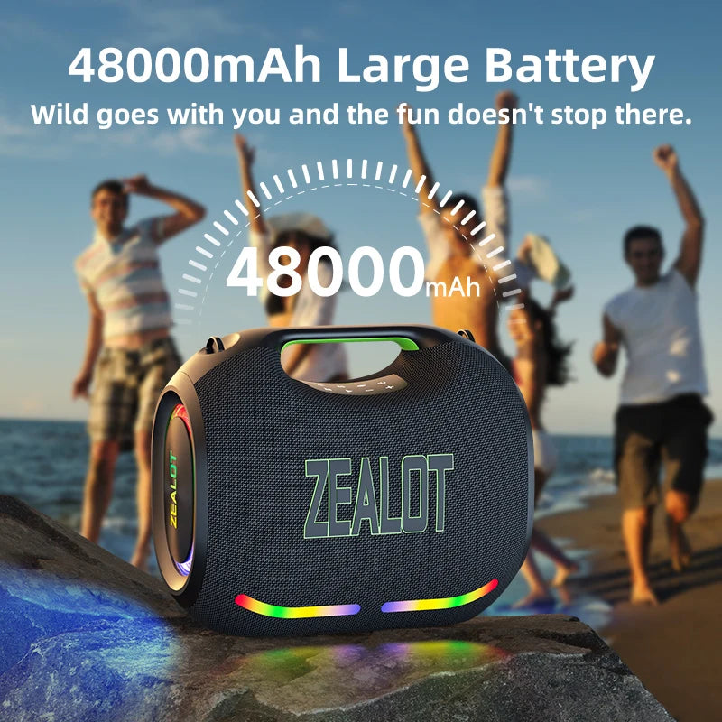 ZEALOT ZE21 250W Wireless Portable Speaker 48000mAh Battery
