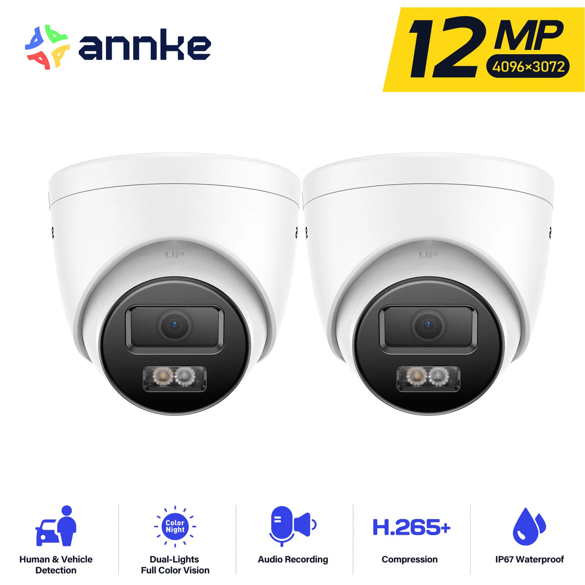 Annke 12MP Outdoor PoE Smart Dual Light Security Camera