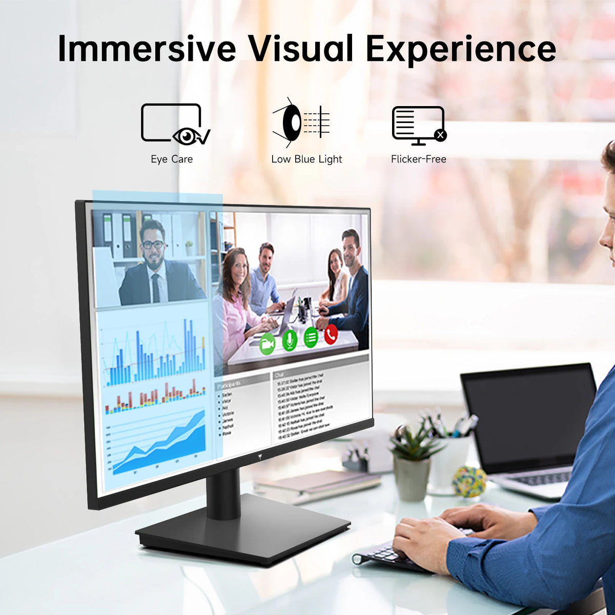 KTC 1080P Gaming Monitor With FreeSync And Hdmi Port
