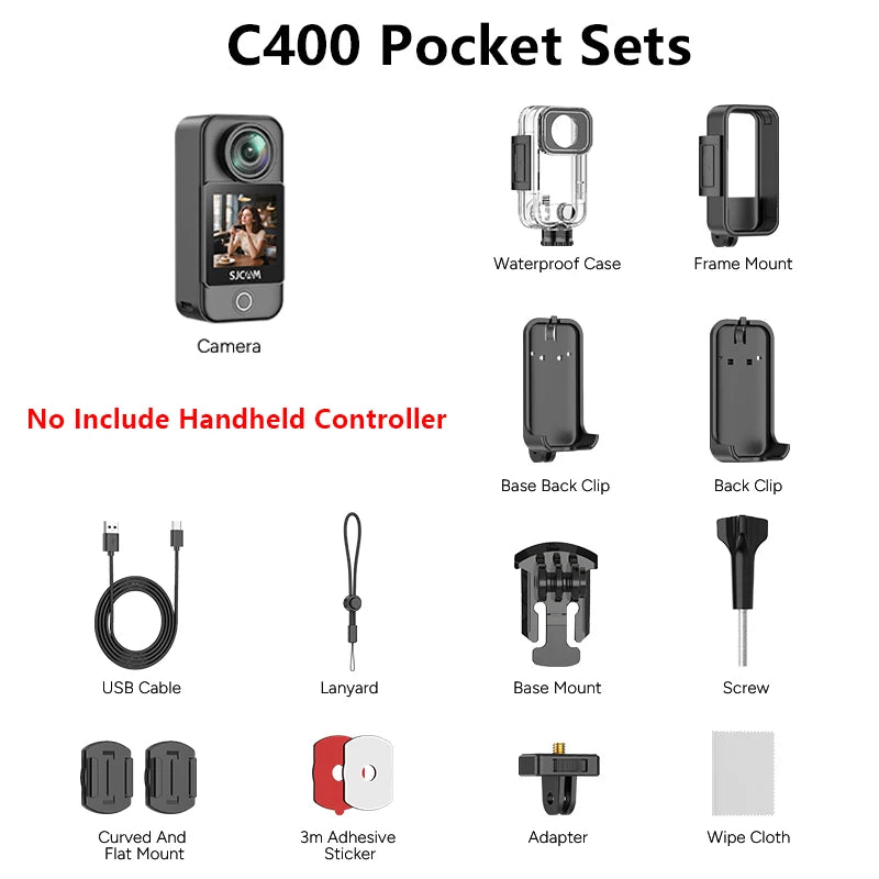 SJCAM C400 4K Pocket Camcorder With Stabilization WiFi