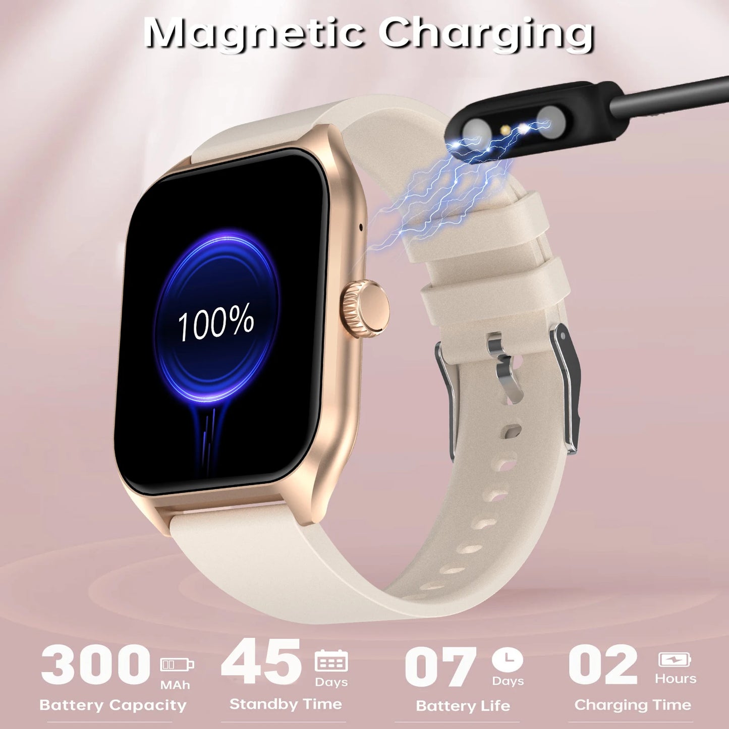 LIVLOVCP AI Voice Assistant Smartwatch With Heart Rate Monitor