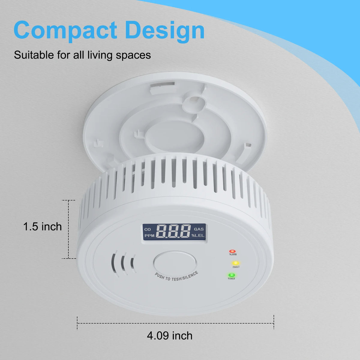 Battery Operated Smoke And Carbon Monoxide Detector Combo Three Pack