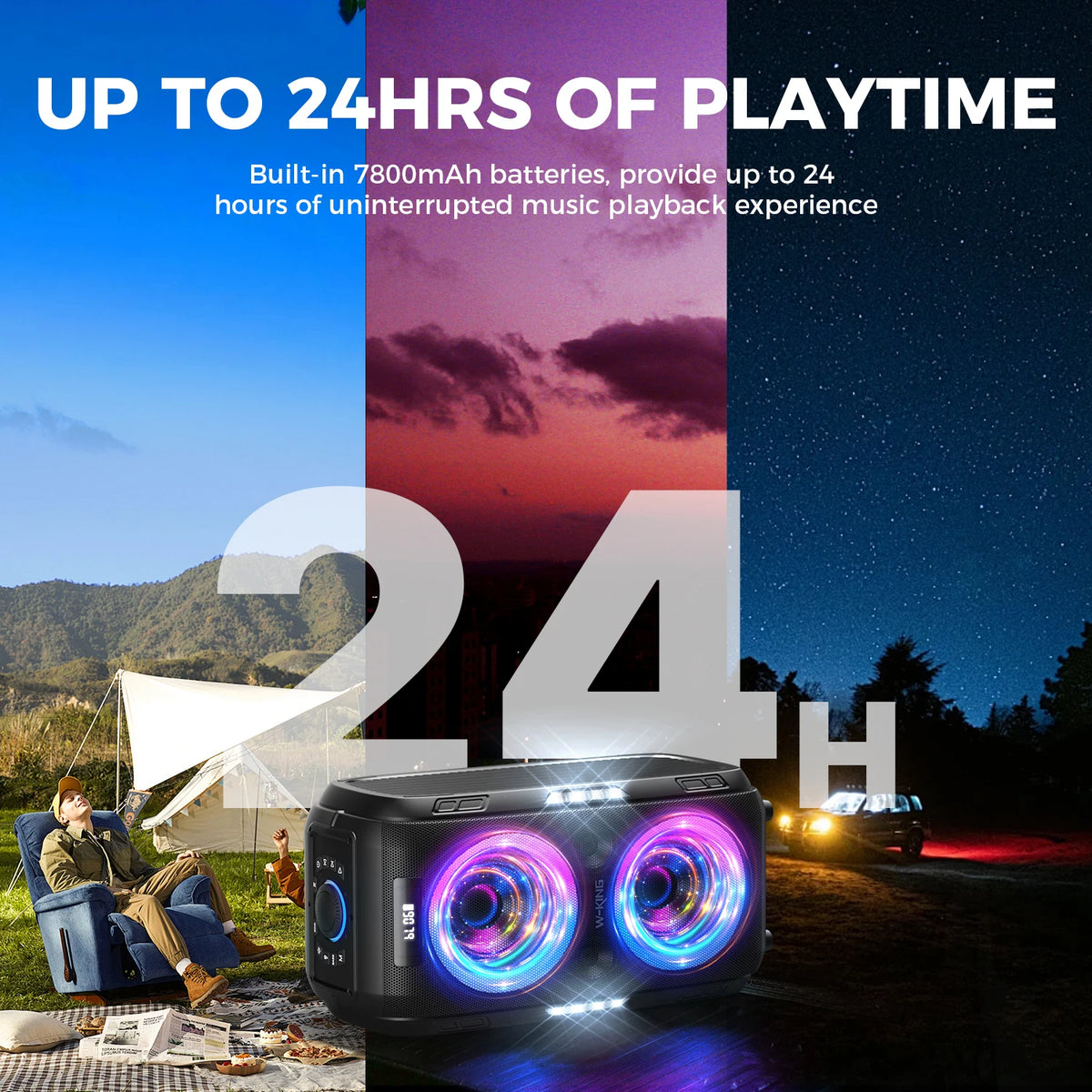 W KING Premium Portable Bluetooth Speaker With Powerful Audio