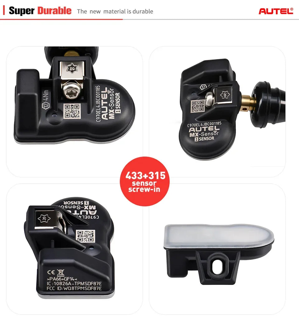 Autel Mx Tpms Sensor 315Mhz 433Mhz Tire Pressure Monitor