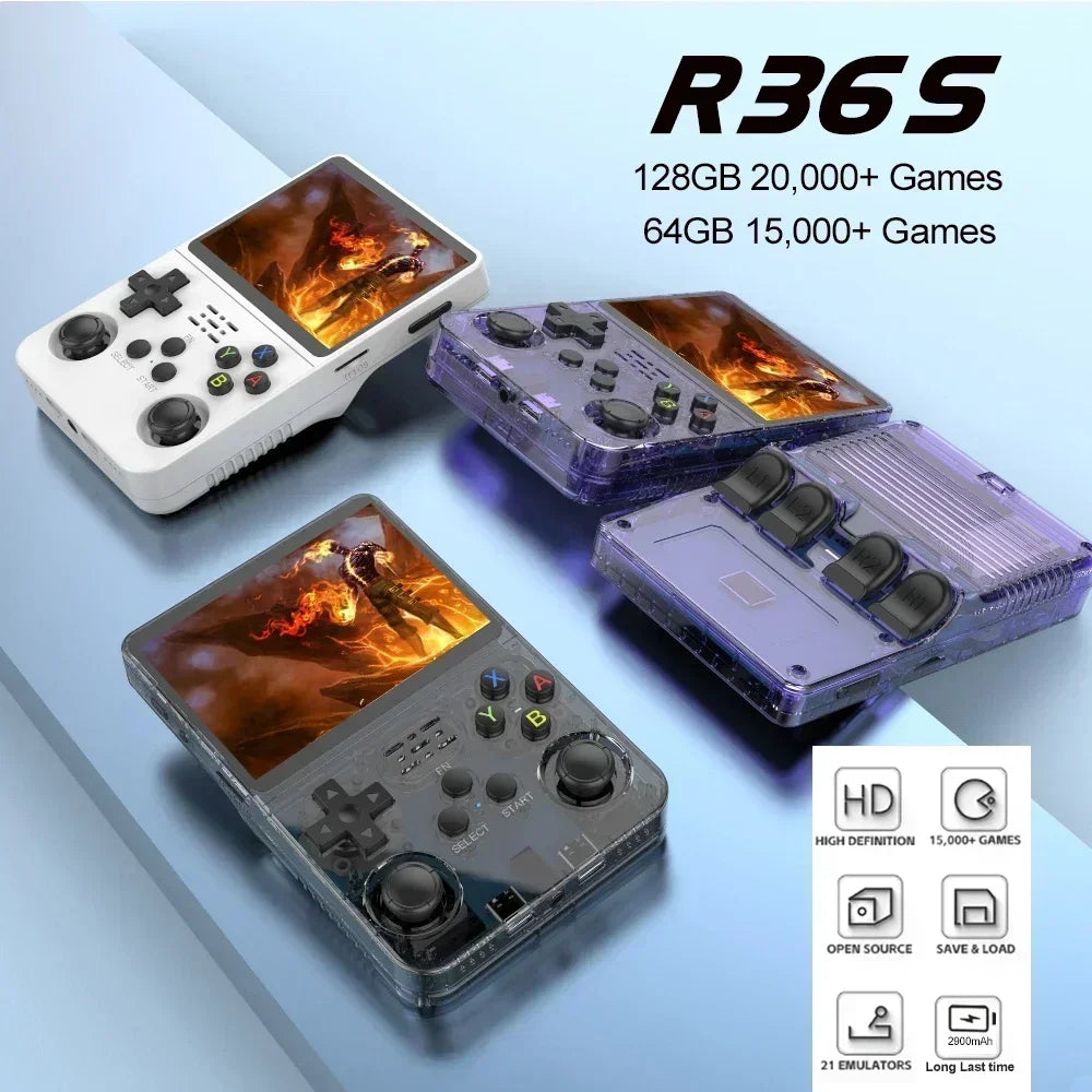 BOYHOM R36S Retro Handheld Game Console Linux System 256GB