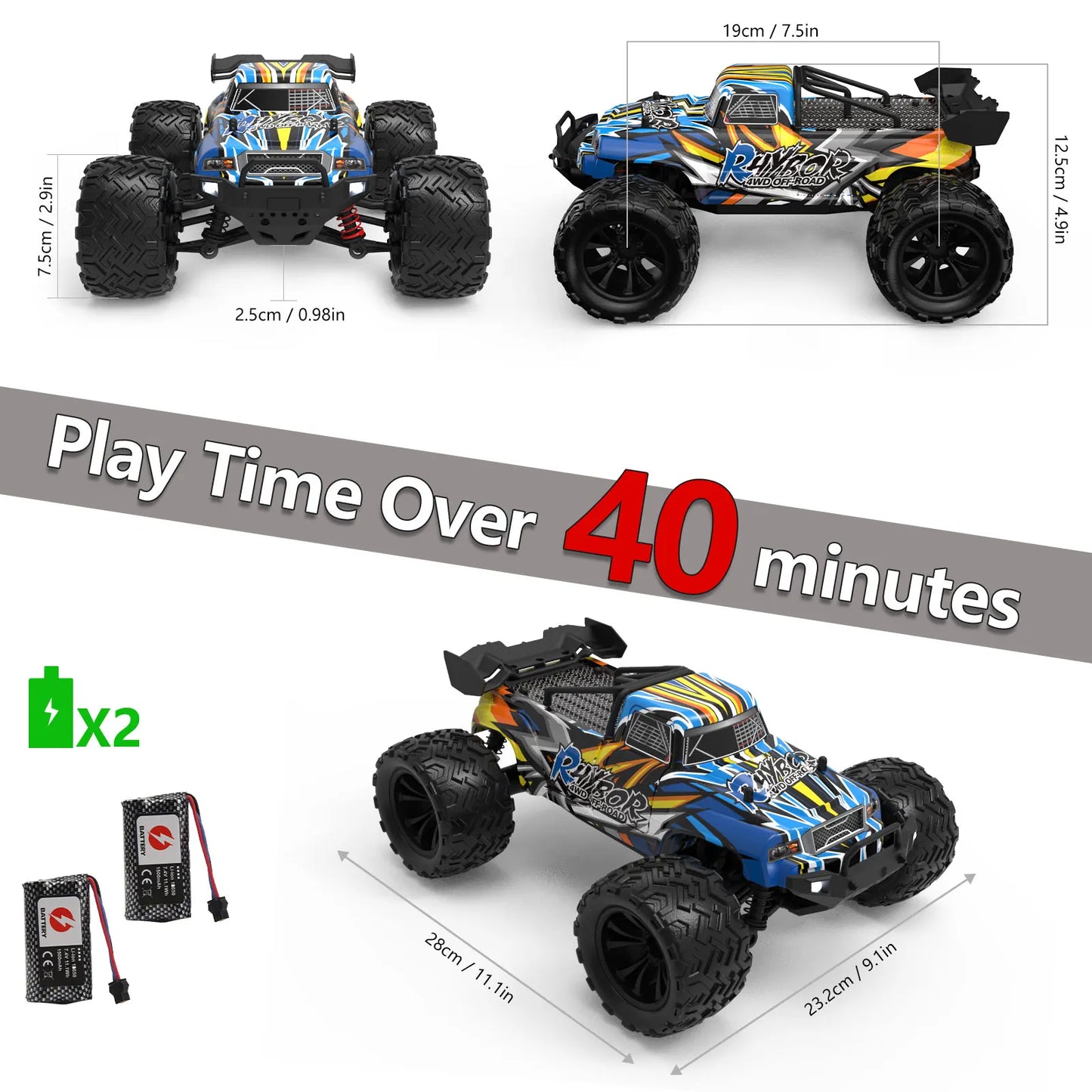 Noned Fastest Racing RC Cars 4WD Off Road Vehicle