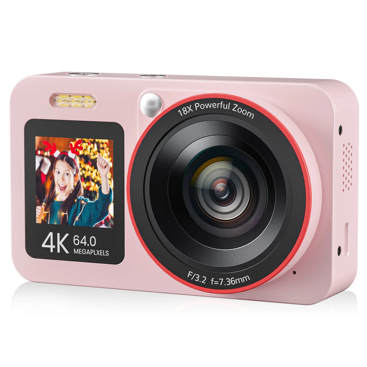 Portable 4K Digital Camera With 64MP Sensor And 18X Zoom