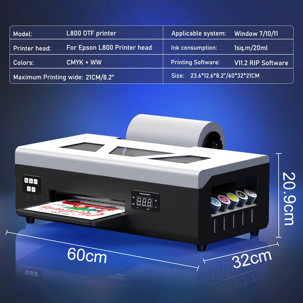 TOPPARTS A4 DTF Printer For Epson L800 Curing Oven