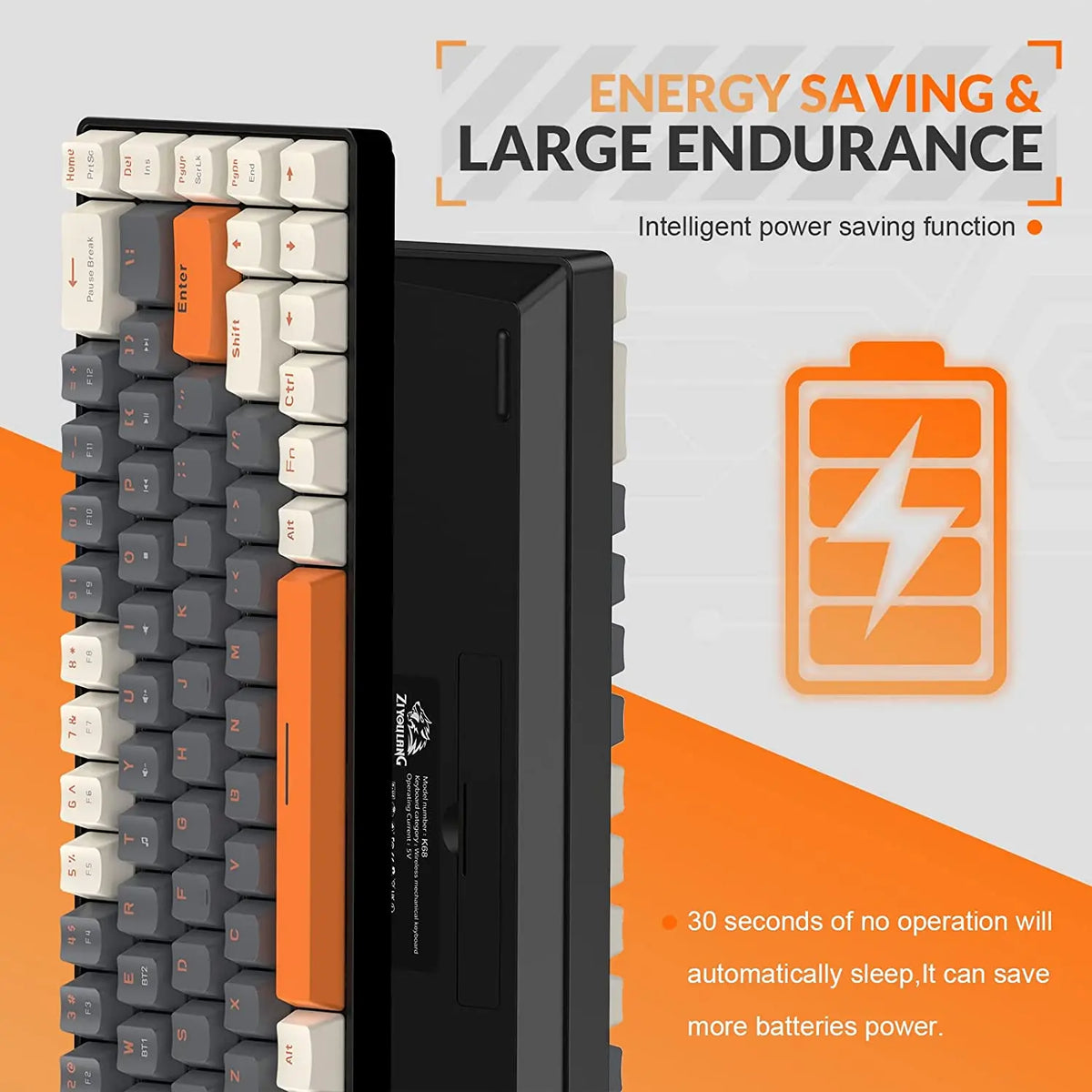 Attack Shark 68 Key Dual Mode Mechanical Keyboard Hot Swappable