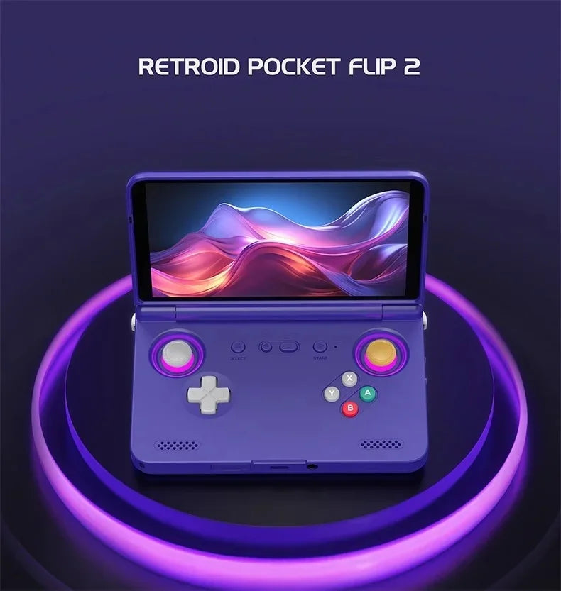 Retroid Pocket Flip2 Handheld Console Android 13 AMOLED PSP PS2