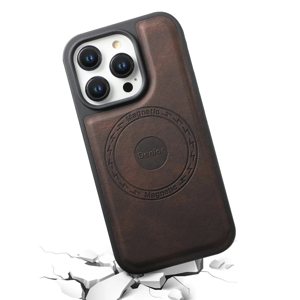 Licoers Magnetic Leather Case With Camera Protection For iPhone