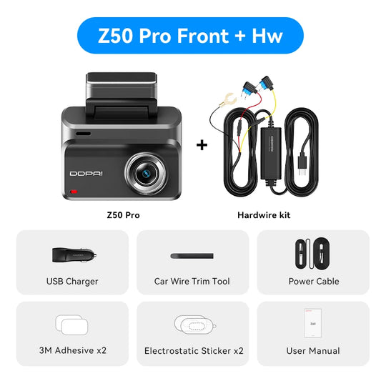 DdpaI Z50 Pro 4K Car Dash Cam With Gps Tracking