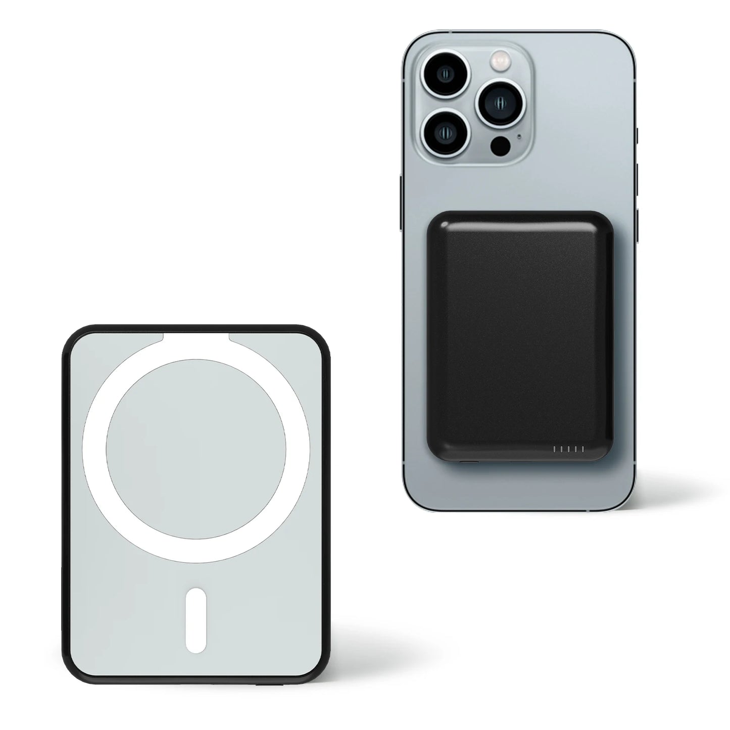 Magnetic Portable 5000mAh Wireless Power Bank USB C Cable
