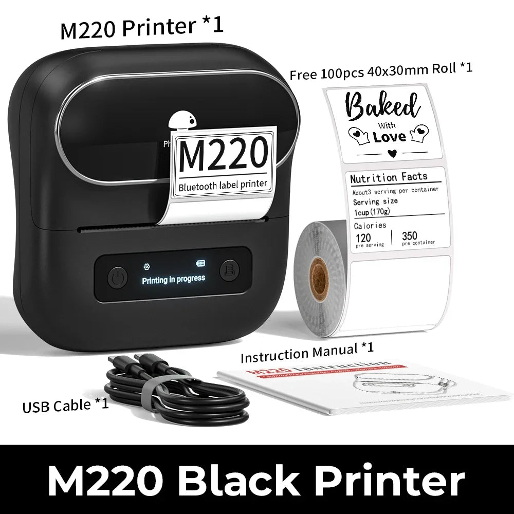 Phomemo M220 Label Printer For Barcodes And QR Codes