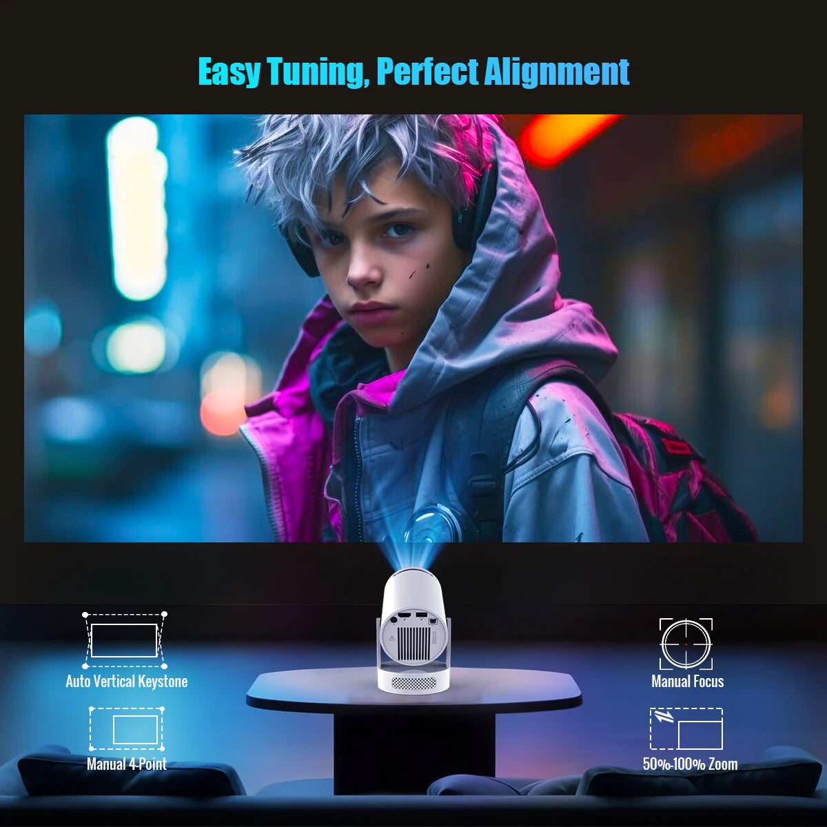 Magcubic HY300 Pro Android 14 Portable Home Theater Projector