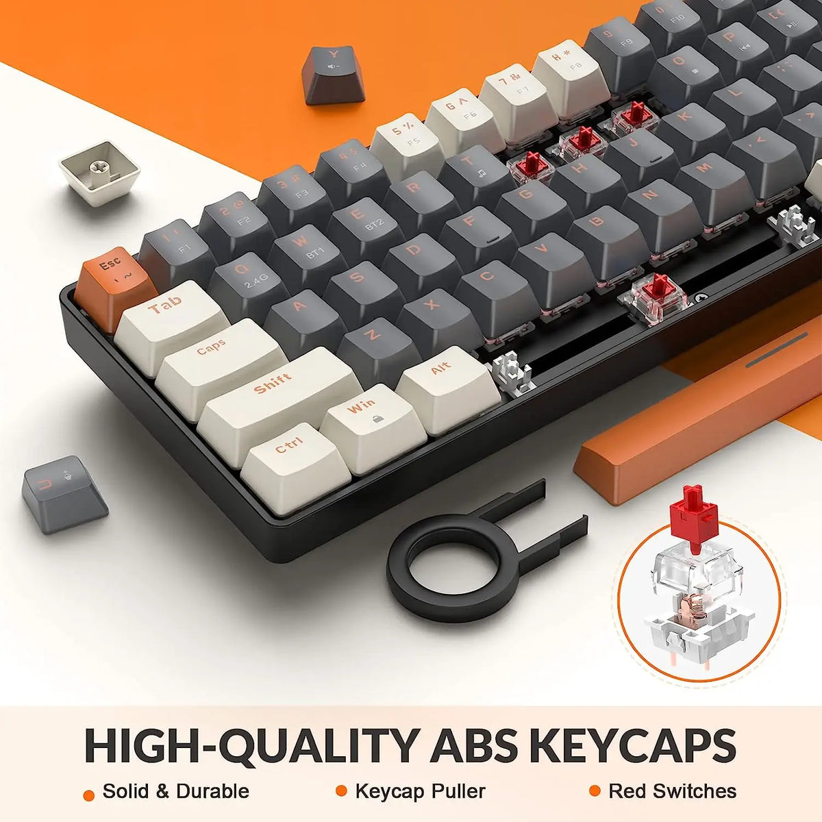 Attack Shark 68 Key Dual Mode Mechanical Keyboard Hot Swappable