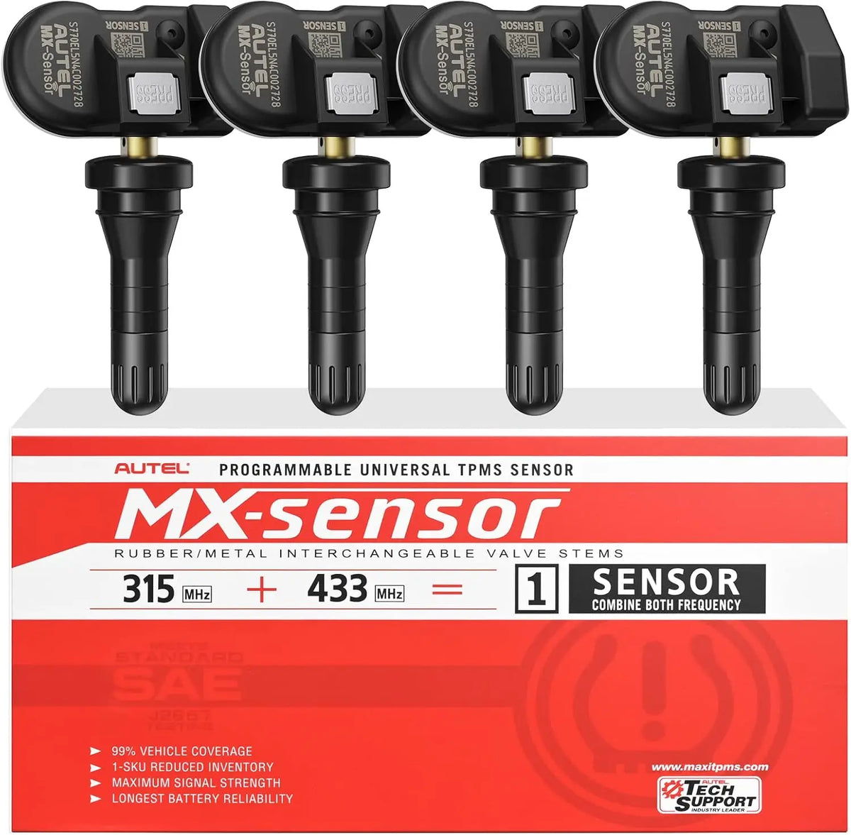 Autel Mx Tpms Sensor 315Mhz 433Mhz Tire Pressure Monitor