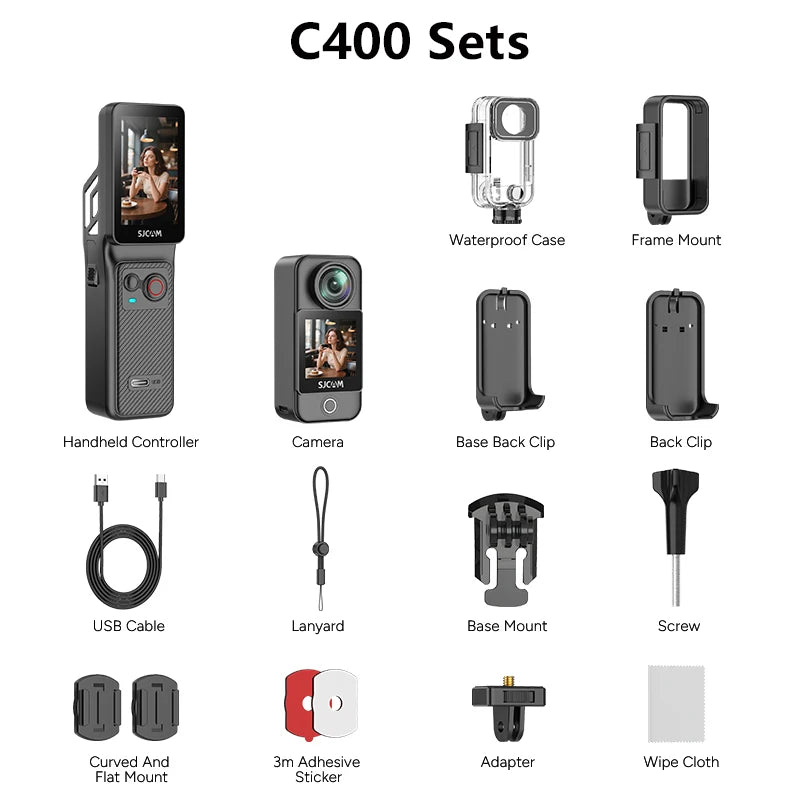 SJCAM C400 4K Pocket Camcorder With Stabilization WiFi