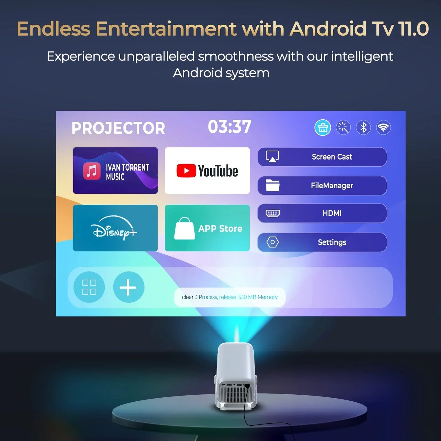 LynCast 4K X3AQ Projector Portable Home Theater